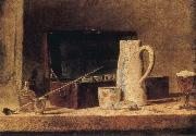 Jean Baptiste Simeon Chardin Pipe and Jug oil on canvas